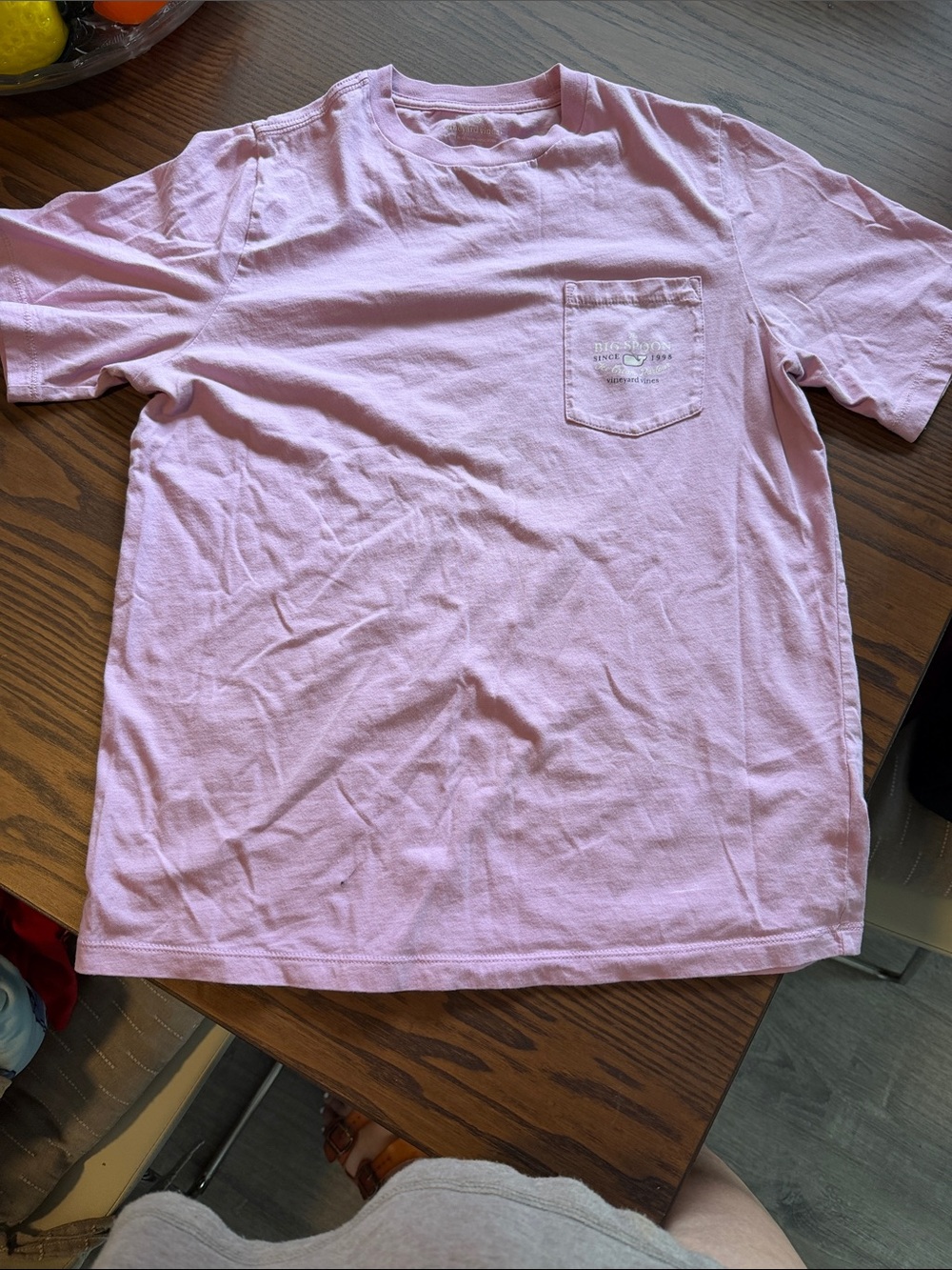 Vineyard Vines Slim Pocket Tee - Pale Pink